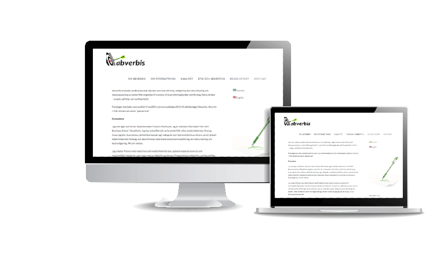 WordPress hemsida - webbdesign Hemsidor till företag Snygga hemsidor 2018 galleri Abverbis språktjänster i Danderyd Webbdesign av hjälp med hemsidan i Åkersberga Stockholm
