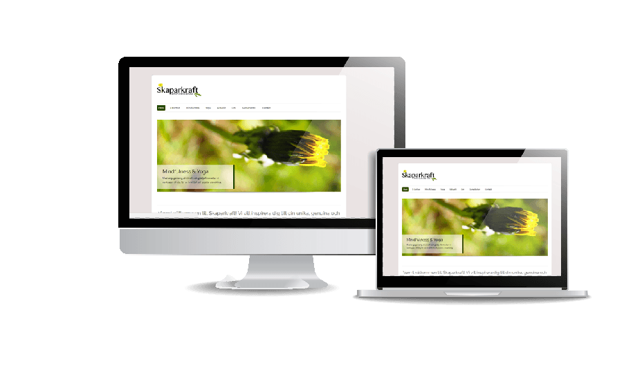 WordPress hemsida - webbdesign Snygg webbdesign galleri med hemsidor Skaparkraft mindfullness och yoga ny hemsida Webbdesign av webbyrå i Stockholm Hjälp med hemsidan