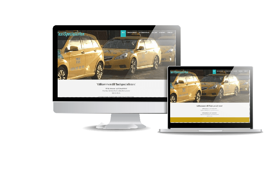 Hemsida till taxirörelse Taxispecialisten Skapar hemsidor billigt i WordPress snygga hemsidor inspiration webbyrån Hjälp med hemsidan i Stockholm och Åkersberga