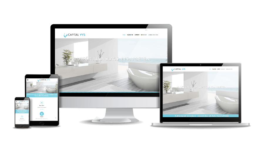 WordPress hemsida - webbdesign Snygg webbsida galleri 2018 VVS installatör Stockholm webbdesigner Hjälp med hemsidan en webbyrå i Stockholm och Åkersberga