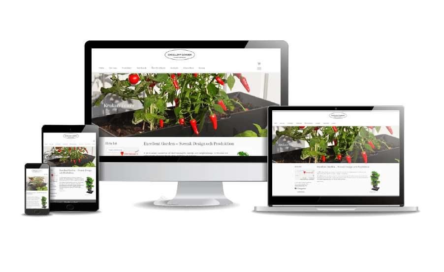 WordPress hemsida - webbdesign Snygga hemsidor 2018 Responsiva hemsidor Excellent Garden webbsida Webbdesign Hjälp med hemsidan