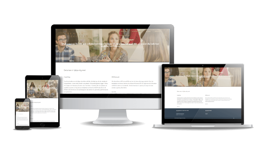 WordPress hemsida - webbdesign Snygg webbdesign galleri 2018 exempel Humans in Progress Utveckling och ledarskap Webbdesign Hjälp med hemsidan webbyrå i Stockholm