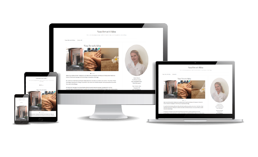 WordPress hemsida - webbdesign Snygga hemsidor 2018 galleri Vasa Fot och Hälsa Göteborg Webbdesign webbyrån Hjälp med hemsidan