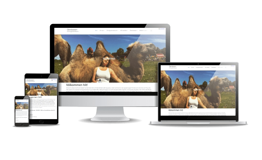 WordPress hemsida - webbdesign Snygga hemsidor exempel 2018 Ormöga Kamelranch Öland Borgholm Webbdesign Hjälp med hemsidan