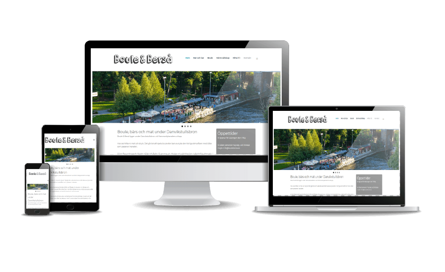 WordPress hemsida - webbdesign Snygga hemsidor exempel 2018 Boule och Berså Stockholm Webbyrån Hjälp med hemsidan