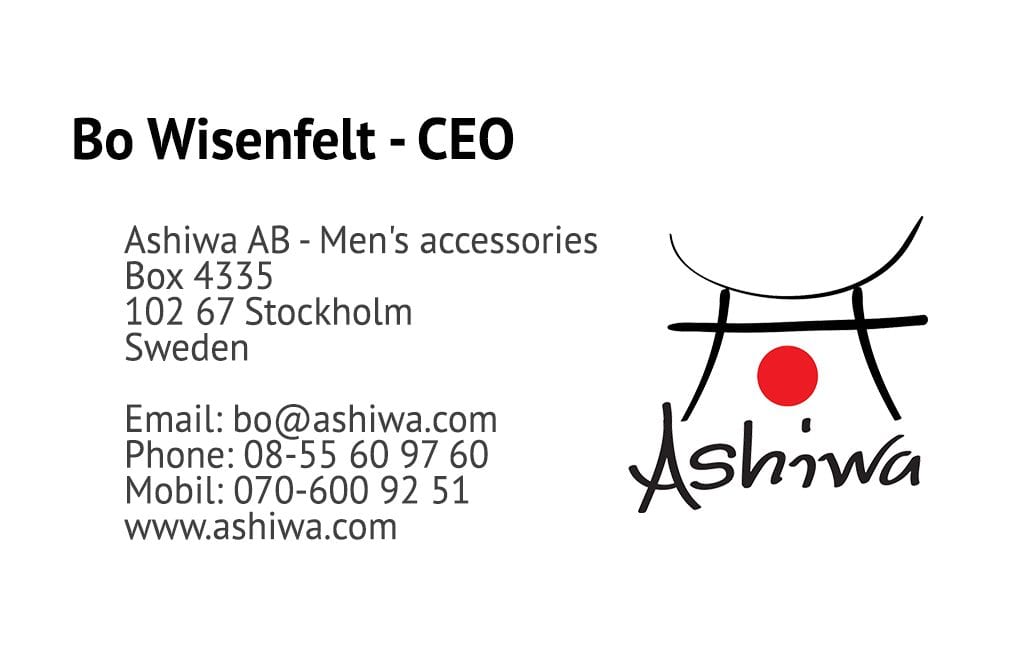 Ashiwa Visitkort till företag design av Hjälp med hemsidan