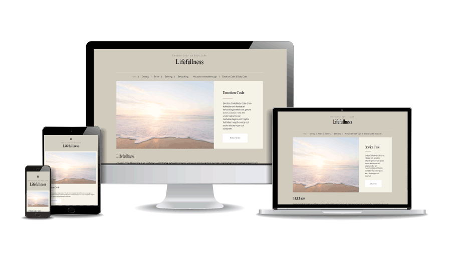 WordPress hemsida - webbdesign Hemsida till Livefullness - Design av Hjälp med hemsidan en billig webbyrå i Stockholm
