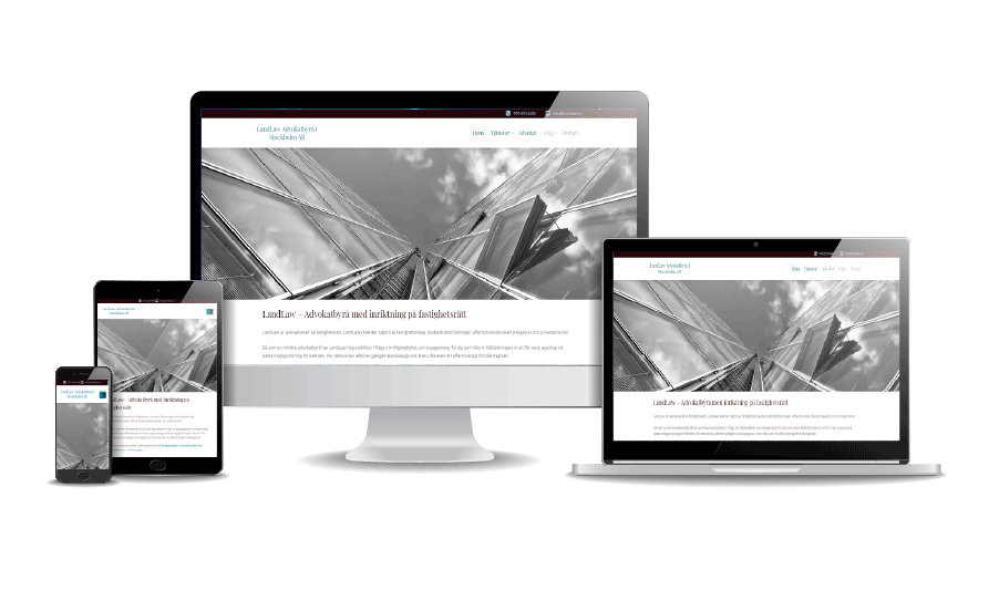 WordPress hemsida - webbdesign Hemsida företag Företagshemsida Snygga hemsidor 2018 LandLaw Advokatbyrå