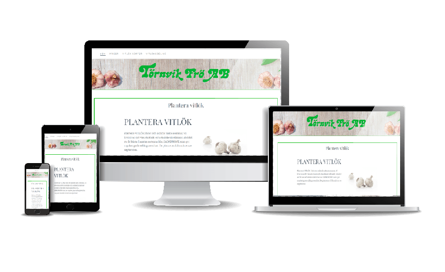 WordPress hemsida - webbdesign Snygga webbsidor av en duktig webbdesigner. Hos Hjälp med hemsidan hemsida. Hemsida till grossist av vitlök Törnvik Frö. Snygga hemsidor 2018. Galleri med hemsidor som är responsiva. Webbdesigner Hjälp med hemsidan