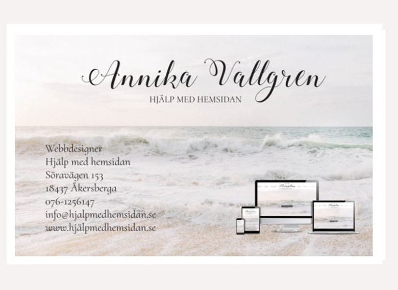 Visitkort till företag visitkort design trycksaker Hjälp med hemsidan webbyrå i Stockholm och Åkersberga