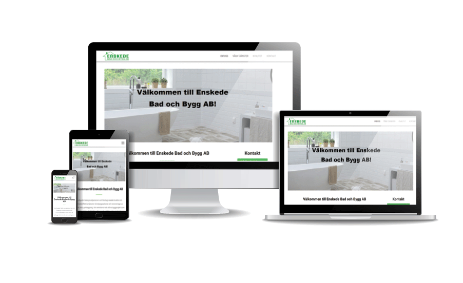 WordPress hemsida - webbdesign Exempel på snygg hemsida till byggfirma Enskede Bygg Webbdesigner Annika Vallgren från webbyrån Hjälp med hemsidan