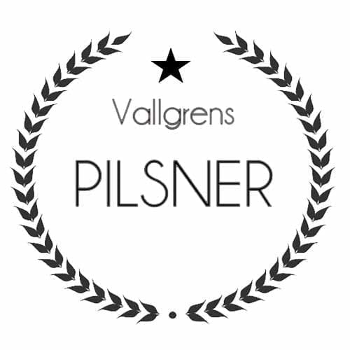 Öletikettmall snygg öletikett som du anpassar och klistrar på dina egenbryggda öl Öletikett Pilsner vit bakgrund kornkrans och stjärna