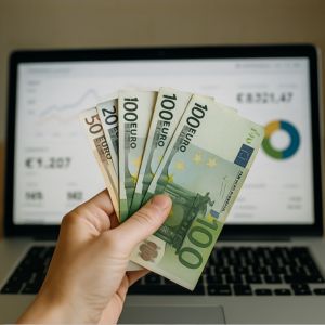Graf över provision och intäkter från affiliatemarknadsföring, visar hur mycket affiliates kan tjäna
